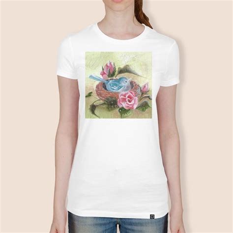 «bird In The Nest Womens Classic T Shirt By Mikart Exclusive