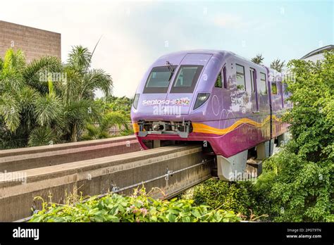 Sentosa Express Train On Sentosa Island Singapore Stock Photo Alamy