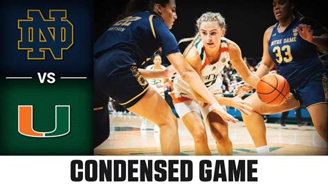 Notre Dame Vs Miami Condensed Game 2022 23 ACC Womens Basketball