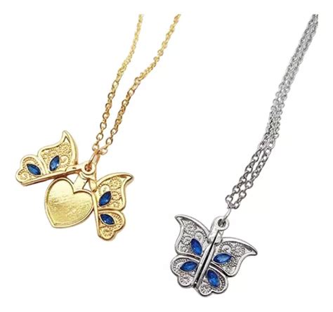 Colgante Mariposa Collar Mujer Hombre Cadena C Corazon Mercadolibre