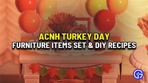 ACNH Turkey Day Furniture Items & DIY Recipes (Full List)