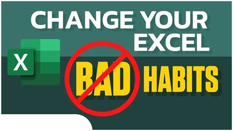 Excel Bad Habits That Are Killing Your Productivity