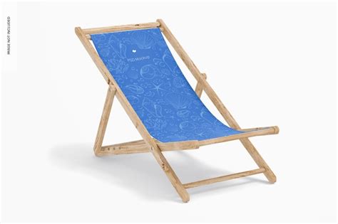 Free Psd Beach Folding Chair Mockup Right View