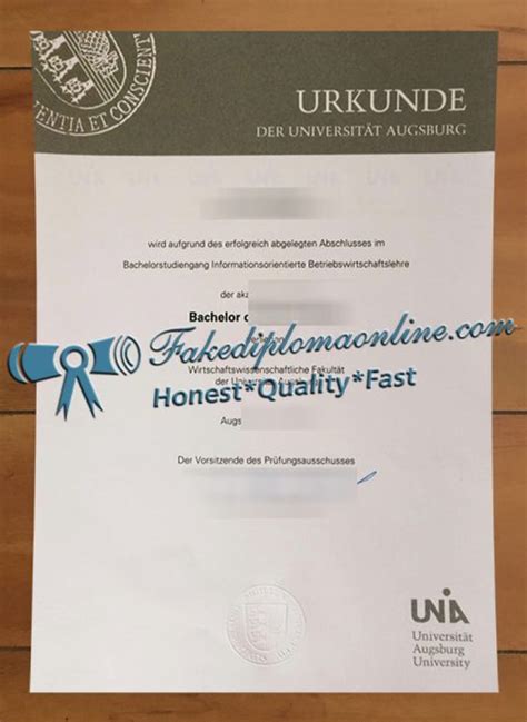 I Would Like To Buy A Fake Universit T Augsburg Urkunde In