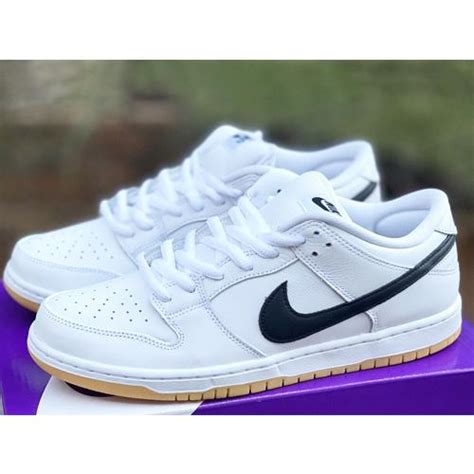 Cm Cd Nike Sb Dunk Low Pro White Black Gum