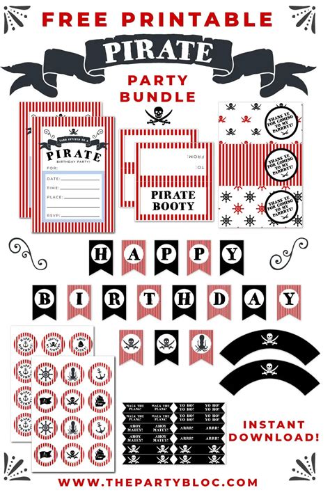 Free Printable Pirate Party Decorations