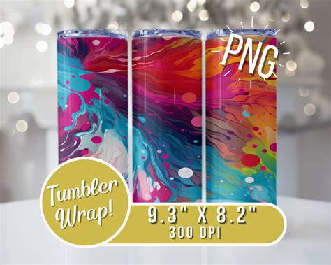 3d Tye Dye Splash 1 Png For Tumbler Sublimation Skinny Straight