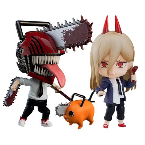 Chainsaw Man Nendoroid 1560 Denji And Nendoroid 1580 Power 4 Inch Anime Action Figure Figurine Toy