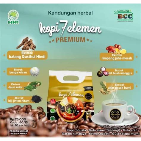 Kopi Elemen Hni Hpai Premium Ori Bpom Lazada Indonesia