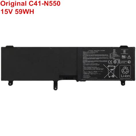 15V 59WH Original New C41 N550 Laptop Battery Notebook For ASUS N550