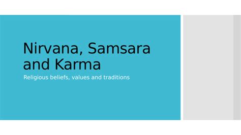 Nirvana, Samsara and Karma | Teaching Resources