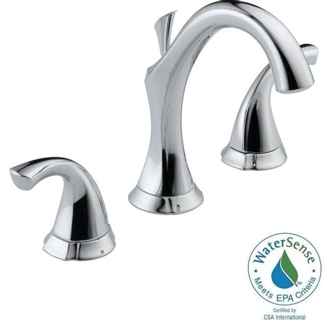 Delta Silverton 8 In Widespread 2 Handle Bathroom Faucet In Chrome 35713lf Eco The Home Depot