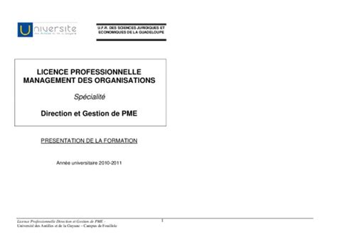 Modele De Livret 2 Licence Pro Management Des Organisations Pdf Notice