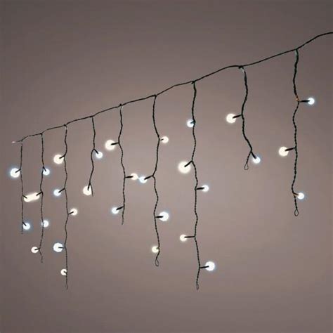 Stalactite Lumineuse M Led C Ble Noir Stars Bicolore Blanc Chaud