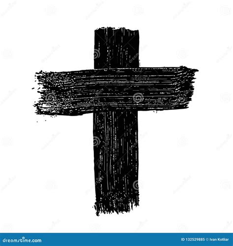 Illustration Of Grunge Christian Cross Design Element For Poster Card