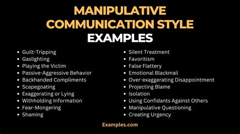 Manipulative Communication Style Example Pros And Cons PDF