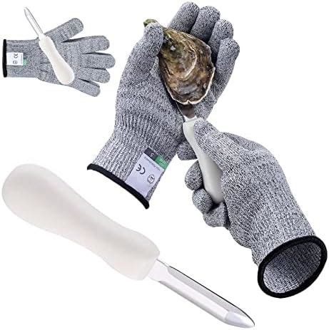 Oyster Shucking Knife And Gloves Set Oyster Opener Tool Kit With