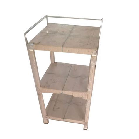 Brown Stainless Steel Hospital Instrument Trolley Size X X Cm