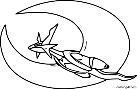 Mega Salamence Coloring Page - ColoringAll