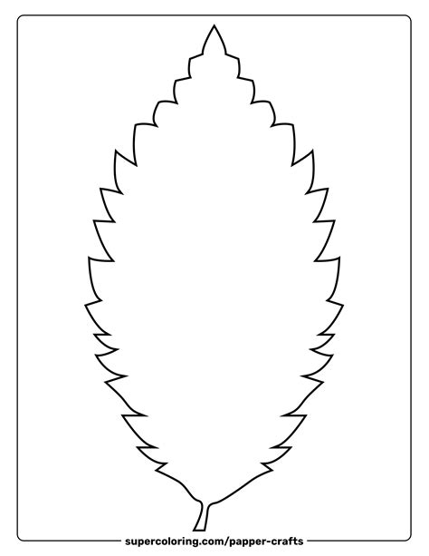 Elm Leaf Template | Free Printable Papercraft Templates