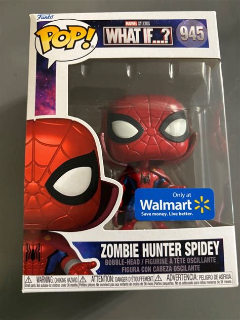 Funko Pop Vinyl Marvel Zombie Hunter Spidey Metallic Walmart