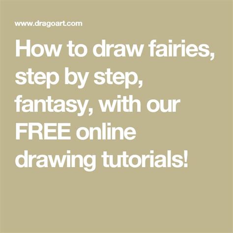 How To Draw Fairies Step By Step Tutorial