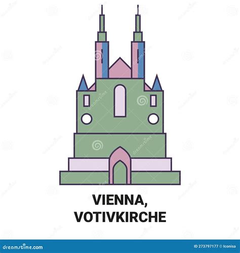 Austria Vienna City Tourism Landmarks Vector City Travel Illustration