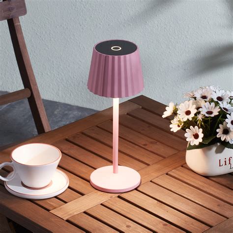 Lindby Esali Led Akku Tischleuchte Pink Lampenwelt De