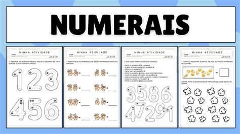 Atividades Sobre Numerais Para Educação Infantil - Atividades sobre Numerais para a Educação Infantil - Tudo Sala de Aula