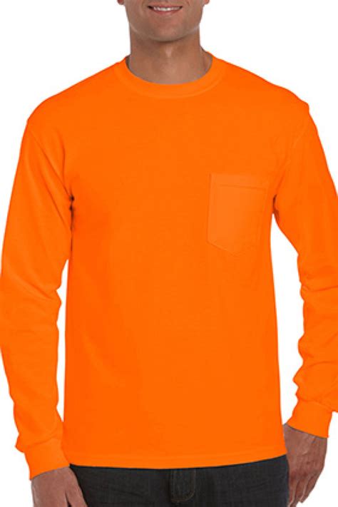 Gildan Ultra Cotton Adult Long Sleeve T Shirt With Pocket Mccrearys Tees