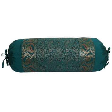 Stylo Culture Ethnic Polydupion Cylindrical Tubular Bolster Pillow