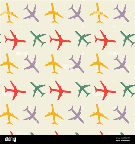 Cartoon airplane doodle seamless pattern vector illustration - Banner ...