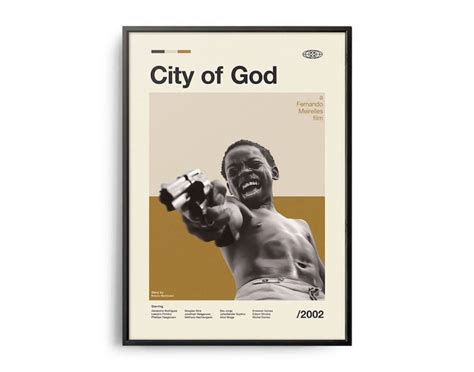 City Of God Vintage Movie Print Retro Movie Poster Midcentury Modern ...