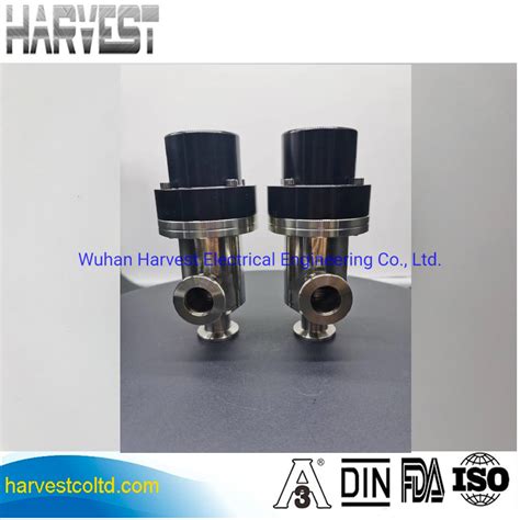 Flange High Vacuum Manual Angle Electro Magnetic Valve For Vacuum