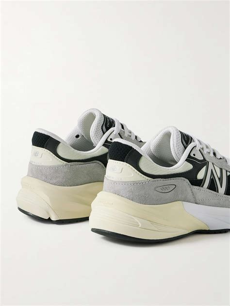 New Balance V Leather Trimmed Suede And Mesh Sneakers Reversible