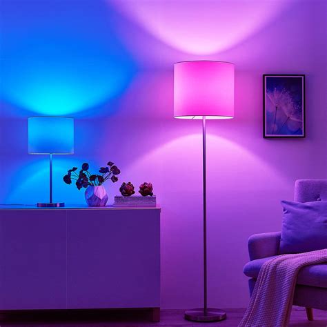 Lindby Smart LED Floor Lamp Everly App RGB Lights Co Uk