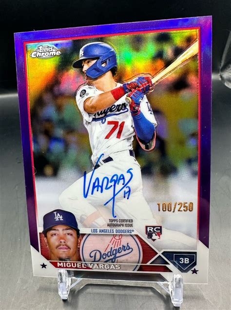 2023 Topps Chrome MIGUEL VARGAS Purple Refractor Auto 250 RC