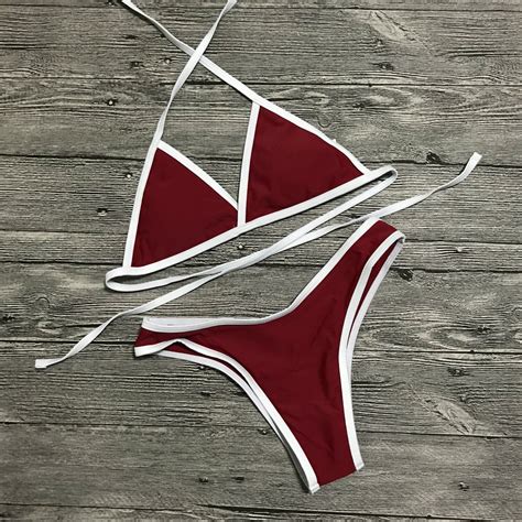 Bali Bikini Set Burgundy Bikinis Bikini Set Swimwear