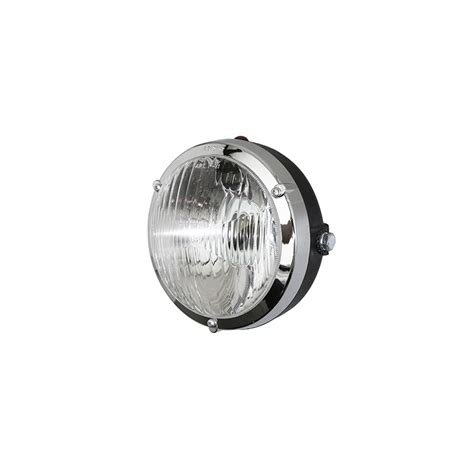 Phare Projecteur Cyclo Adaptable Peugeot Rond Diam Mm Noir P S