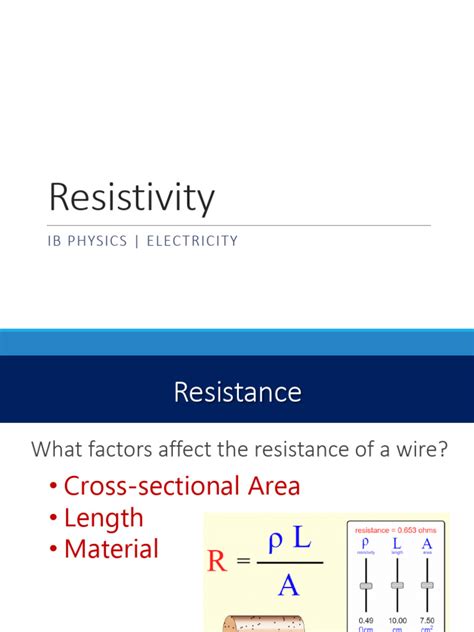 Electricity 3 Resistivity Complete | PDF | Electrical Resistance And ...