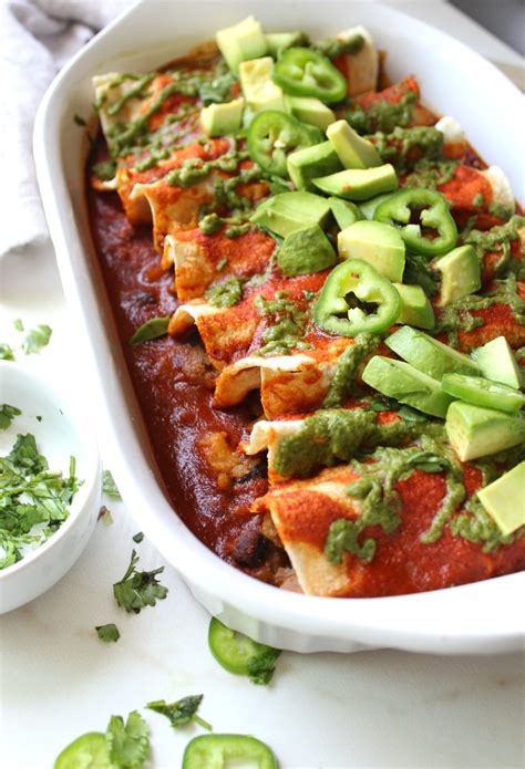 Black Bean Potato Vegan Enchiladas This Savory Vegan