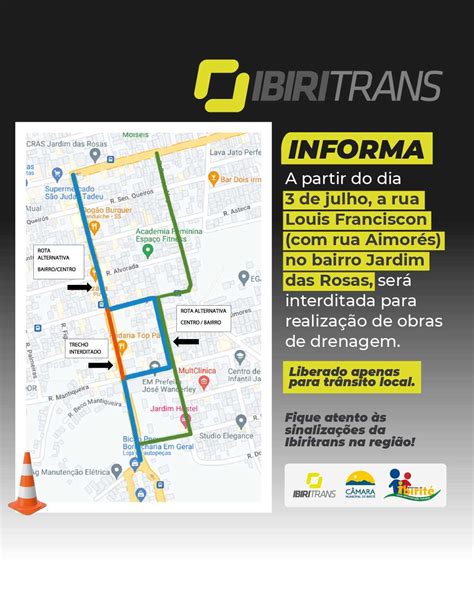 Prefeitura Municipal de Ibirité IBIRITRANS INFORMA ALTERAÇÃO DE TRÂNSITO