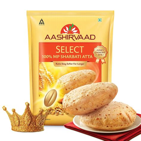 Aashirvaad Select Sharbati Atta 1 Kg Premium 100 MP Sharbati Wheat