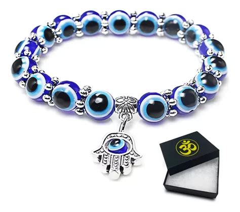 Pulsera Ojo Turco Mano De Fatima Mal De Ojo Chakras Yoga Mandala