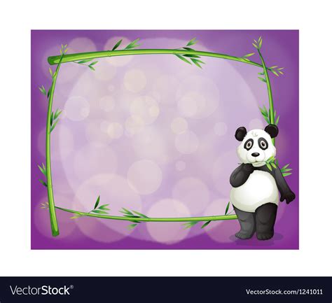 An Empty Frame With A Panda Royalty Free Vector Image