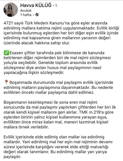 Atilla Tarık Çilekci on Twitter Boşanmada mal paylaşımı nasıl yapılır