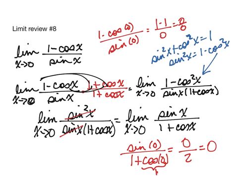 Limit Of Trig Limit Review 8 Math Calculus Limits Ap Calc