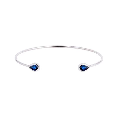 Sapphire Bracelet in White Gold | KLENOTA