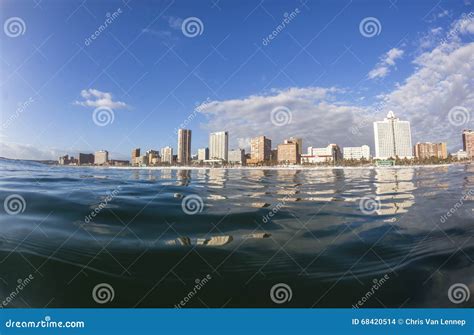 Durban Beachfront Ocean Water Landscape Stock Photo - Image of ...