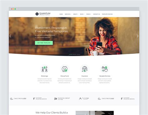 Quantum Investment Company Responsive Web Templates On Behance